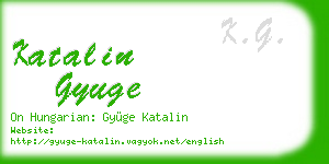 katalin gyuge business card